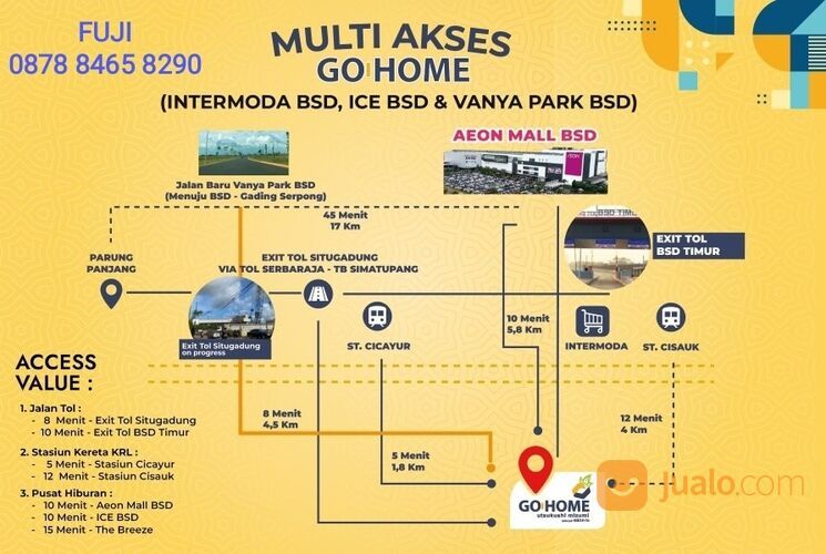 Rumah 2 Lantai Gaya Jepang Hanya 10 Menit ke AEON MALL BSD dan Pintu Tol