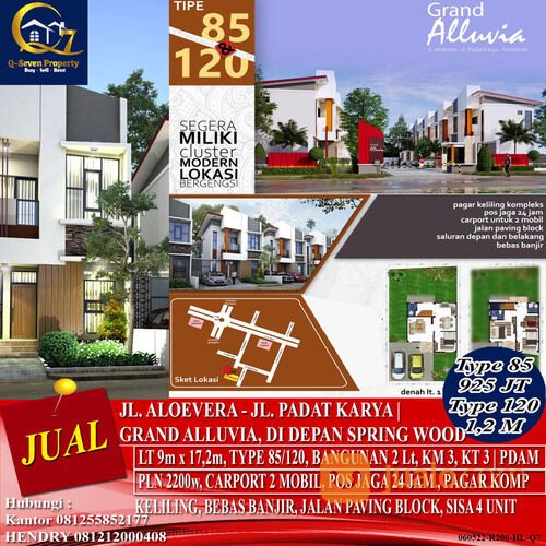 Rumah Baru Jl, Aloevera, Grand Alluvia, Pontianak,