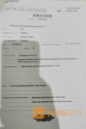 Tanah 10 Are, Jl. Mekar Perum Mekar Jaya Pemogan Denpasar