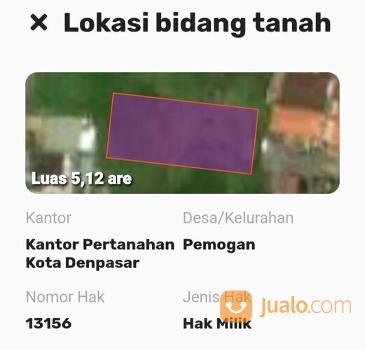 Tanah 10 Are, Jl. Mekar Perum Mekar Jaya Pemogan Denpasar