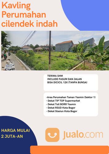 Tanah Kavling Kota Bogor Area Perumahan Taman Yasmin (Sektor 1)