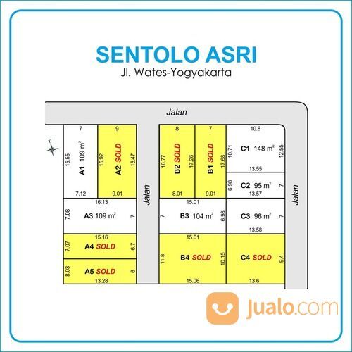 Dekat Pintu Tol Banguncipto, Tanah Murah Sentolo Kulon Progo: SHM