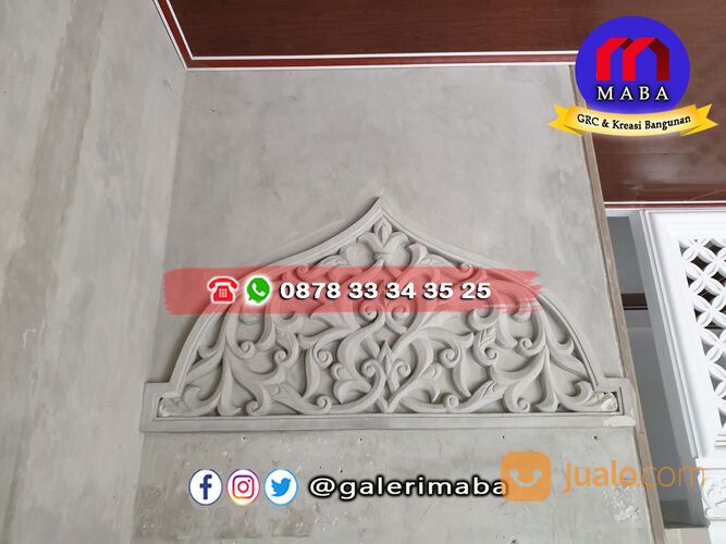 Ornamen Dinding Beton Ukir Minimalis Klasik