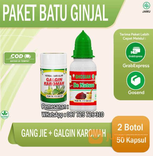 Obat Herbal Ginjal, Batu Ginjal, Kencing Batu Ginjal Gang Jie Galgin Karomah DE NATURE ASLI