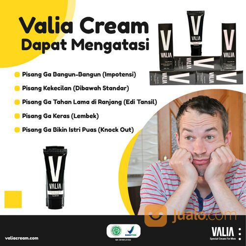 Valia Cream Herbal Alami Bagi Pria Perkasa Sehat Dan Kuat