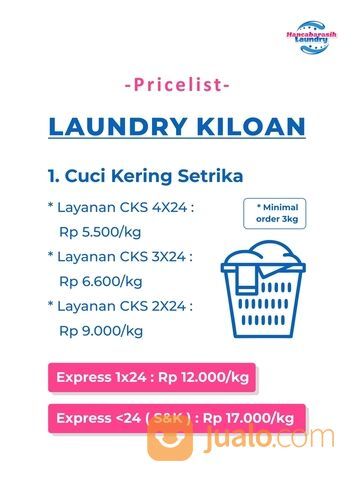 Laundry kiloan antar jemput kota malang
