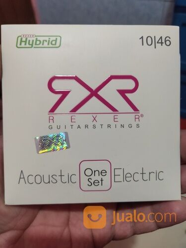 Senar Gitar Akustik Elektrik Rexer Ukuran 0.10