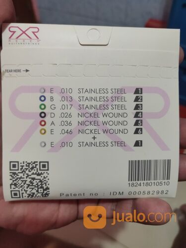 Senar Gitar Akustik Elektrik Rexer Ukuran 0.10