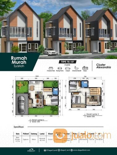 300jtan dapat Rumah Type 70 Lingkungan Asri
