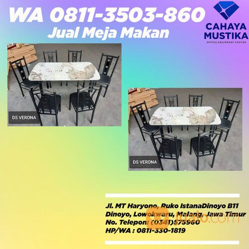 WA 0811-3503-860, Meja Makan Tempered Glass Malang