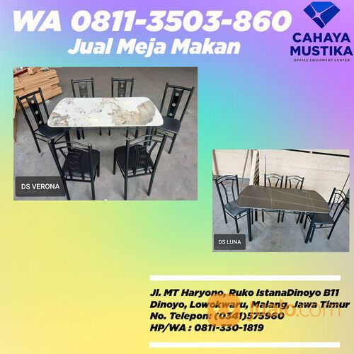 WA 0811-3503-860, Meja Makan Tempered Glass Malang