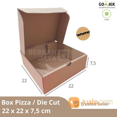 Box Pizza / Kardus / Aksesoris / Kotak / Dus Packing - 22 X 22 X 7.5 Cm