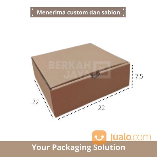 Box Pizza / Kardus / Aksesoris / Kotak / Dus Packing - 22 X 22 X 7.5 Cm