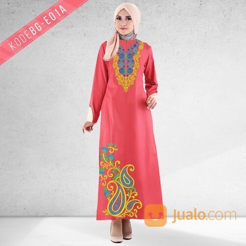 Desain Bordir Baju Gamis Wanita Siap Edit + Siap Pakai + Siap Produksi Edisi-1