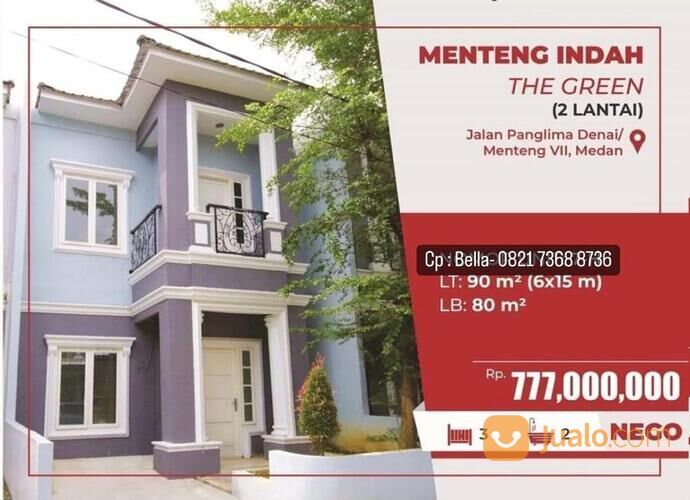 Rumah 2 lantai daerah Medan Denai