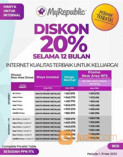 Promo Wi-Fi MyRepublic Semarang