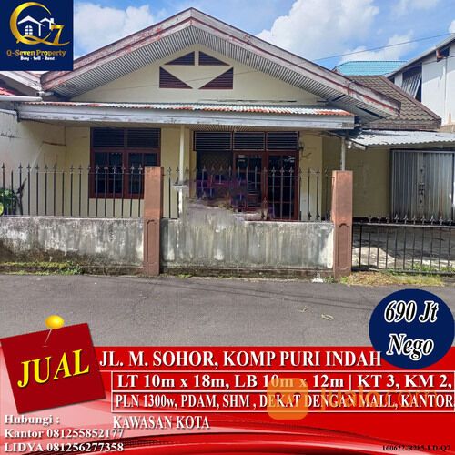 Rumah Murah Jl. M. Sohor, Ko. Puri Indah, Pontianak