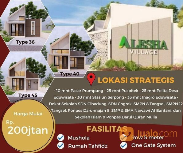 RUMAH 200 JUTAAN DI GUNUNG SINDUR | PERUMAHAN CLUSTER MURAH DI GUNUNG SINDUR BOGOR