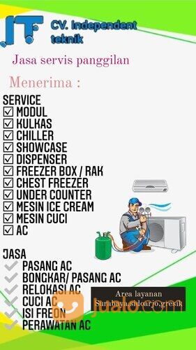 service modul kulkas chiller showcase dispenser mesin cuci bongkar/pasang ac bubutan