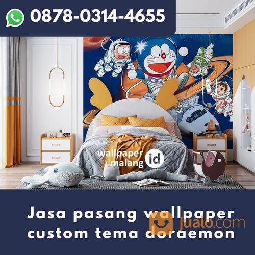 Jasa pasang wallpaper custom tema doraemon