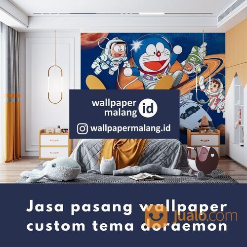 Jasa pasang wallpaper custom tema doraemon
