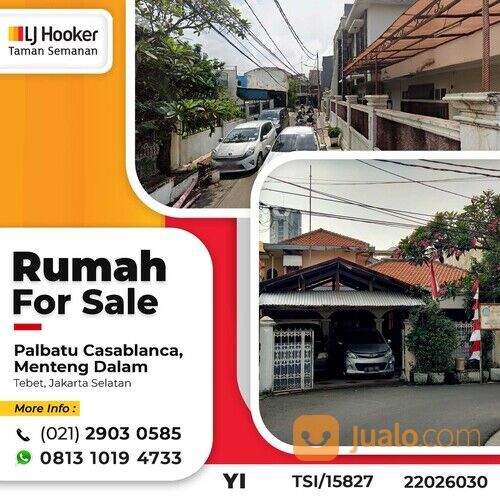 (TSI/15827) Rumah Palbatu Casablanca, Menteng Dalam, Tebet, 395 m², 2 Lt, HGB