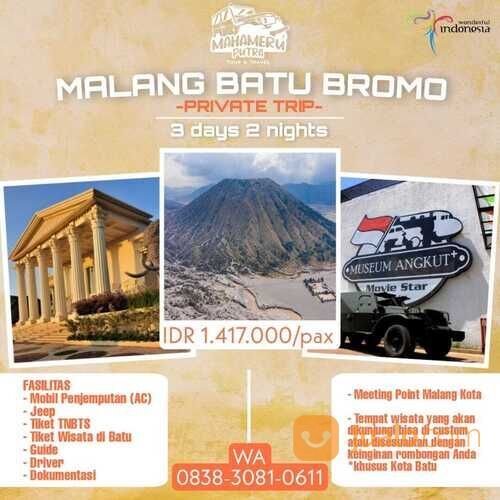 Tour Paket Wisata Malang+Batu+Bromo Harga Terjangkau