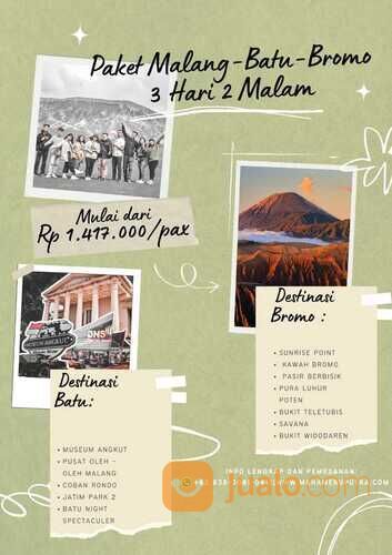 Wisata Tour Murah Malang+Batu+Bromo 3 Hari 2 Malam