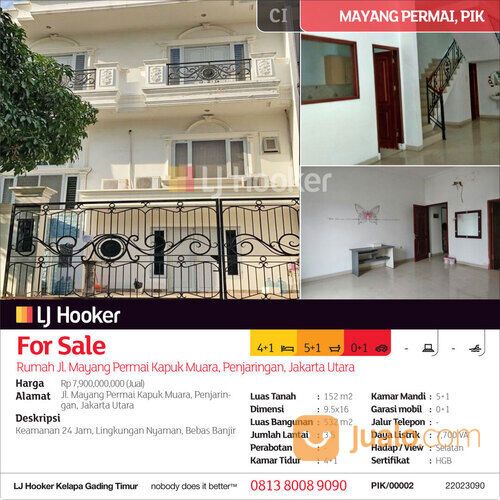 Rumah Jl. Mayang Permai Kapuk Muara, Penjaringan, Jakarta Utara