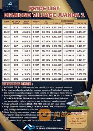 Diskon, Rumah Daerah Sedati Juanda 355 Juta Diamond Village Juanda