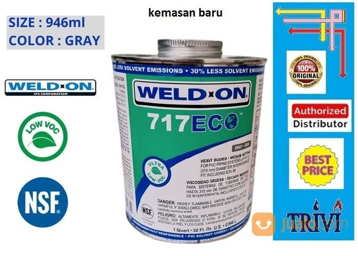 weld on 717 heavy bodied cement medium,lem pipa pvc cpvc 946ml weldon