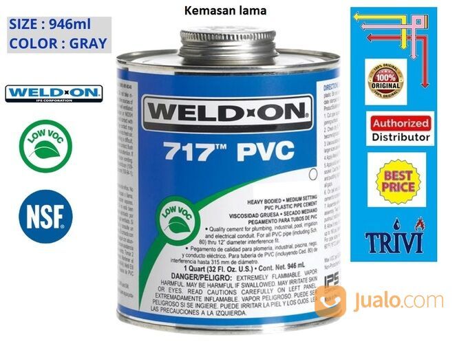 weld on 717 heavy bodied cement medium,lem pipa pvc cpvc 946ml weldon