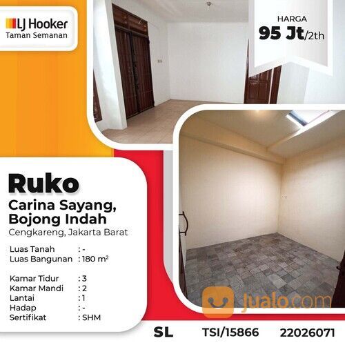 (TSI/15866) Rumah Carina Sayang, Bojong Indah, Cengkareng, 11x17 m², 1 Lt, SHM
