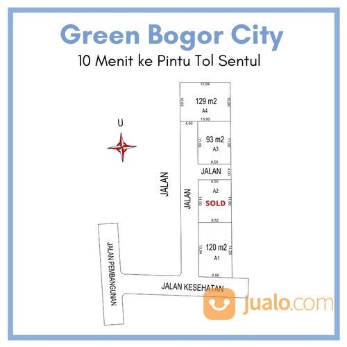 Tanah Kavling Perumahan Kedung Halang Bogor Utara Dekat Sirkuit Internasional Sentul