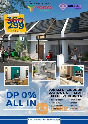 CLUSTER GOLDEN B DI CINUNUK BANDUNG HUNIAN MILENIAL HUMANIS