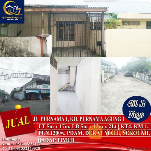 Rumah Murah Jl. Purnama 1, Ko. Purnama Agung 1, Pontianak