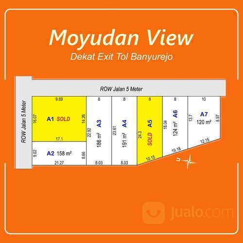 Kavling Nyaman Bangun Hunian Di Sleman-Jogja, 7 Menit Puskesmas Moyudan