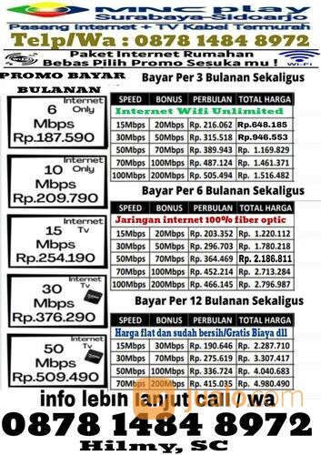 Sales Internet Wifi MNC Play Sidoarjo