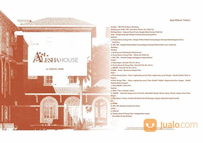Alesha House Non Pool Terbaik Siap Huni at Vanya Park BSD City
