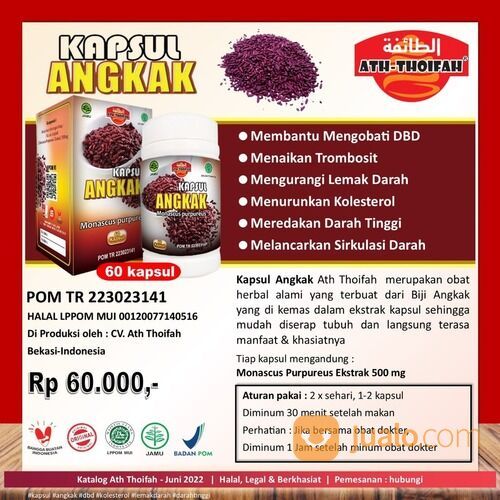 Kapsul Angkak isi 60 Kapsul