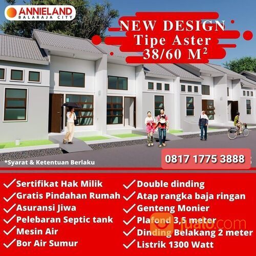 RUMAH SUBSIDI SIAP HUNI CICILAN 1 JUTA FLATDI TANGERANG