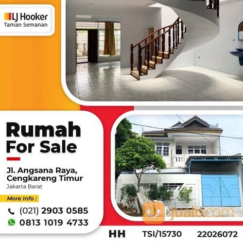 (TSI/15730) Rumah Jl. Angsana Raya, Cengkareng Timur, Jakarta Barat, 9x20 m², 2 Lt, SHM