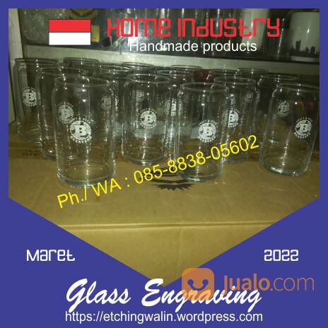 Jasa Grafir gelas kaca, Grafir mug stainless, Grafir gelas stainless, Glass Engraving