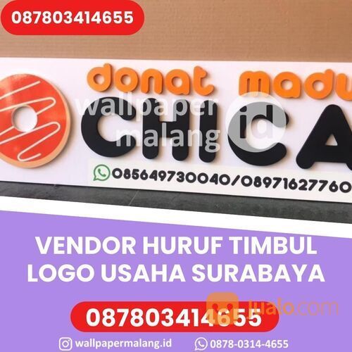 VENDOR HURUF TIMBUL LOGO USAHA SURABAYA