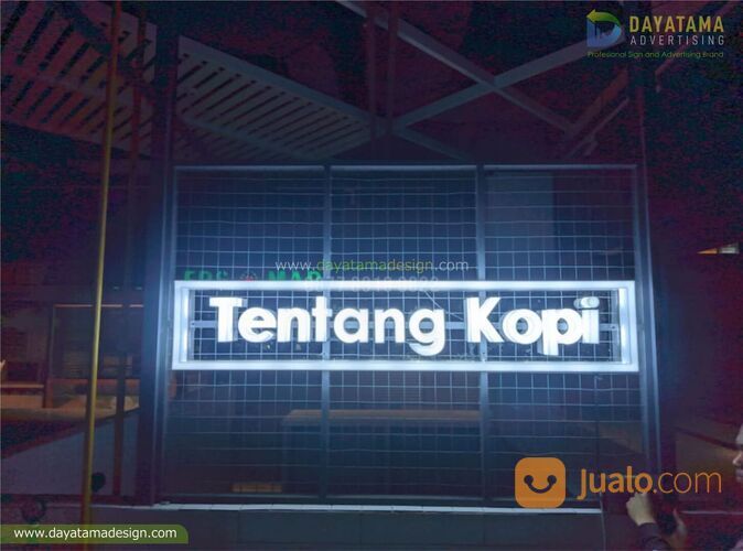 Jasa Pembuatan Huruf Timbul Akrilik Lampu LED | Dayatama Advertising