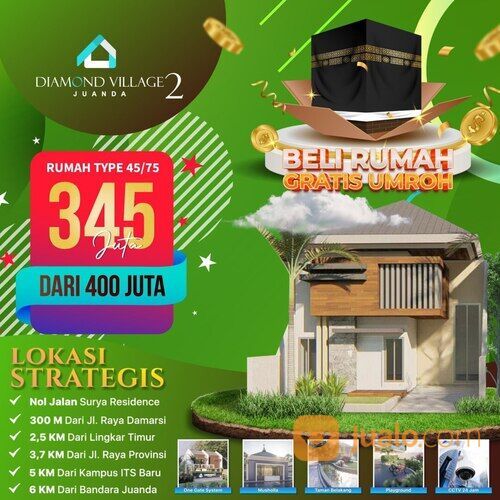 Paling Mudah Aksesnya, Perumahan Damarsi Juanda 345 Juta Diamond Village Juanda 2