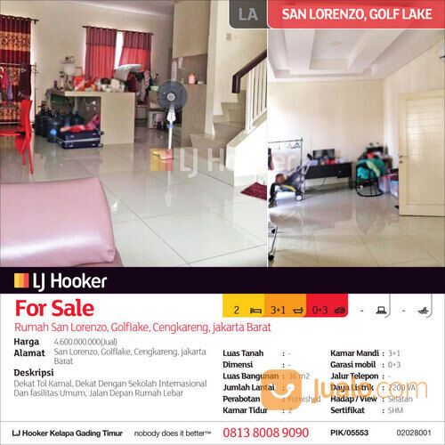 Rumah San Lorenzo, Golf Lake Residence, Cengkareng, Jakarta Barat