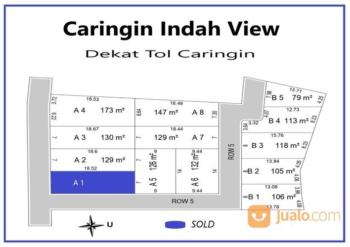Tanah Kavling Caringin Indah view , 15 menit ke Pintu Tol Caringin