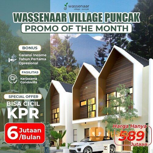 Investasi Condovilla 2LT Gratis Full Furnish Dibawah 600Jt di Puncak Cipanas Cianjur