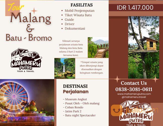 Tour Malang+Batu+Bromo 3N2D Harga Terjangkau